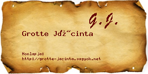 Grotte Jácinta névjegykártya